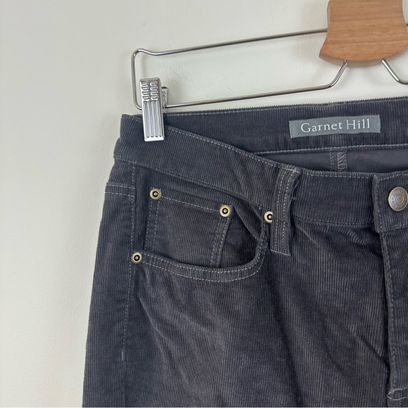 Garnet Hill Charcoal Dark Gray Corduroy Pants Size 4 Women's - Picture 2 of 7